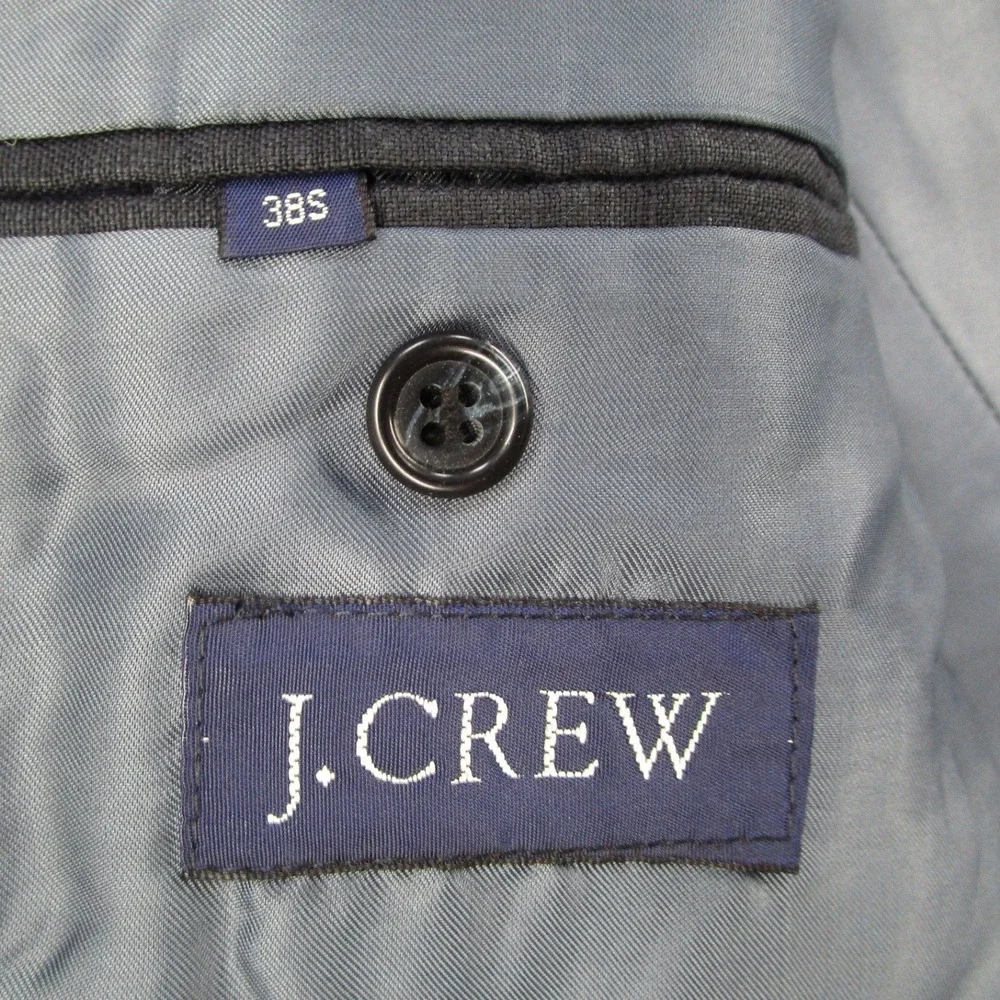 J.Crew Mens 38S Blazer 100% Linen Dark Navy Blue 2 Button Sport Coat Hungary